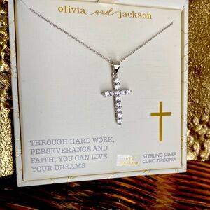 OLIVIA&Jackson Sterling Silver, Cubic Zirconia plus FREE earrings& hair clips